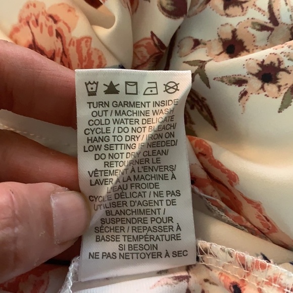 Ardene White Floral Print Bell Sleeve Off The Shoulder Blouse Size M - Picture 10 of 13